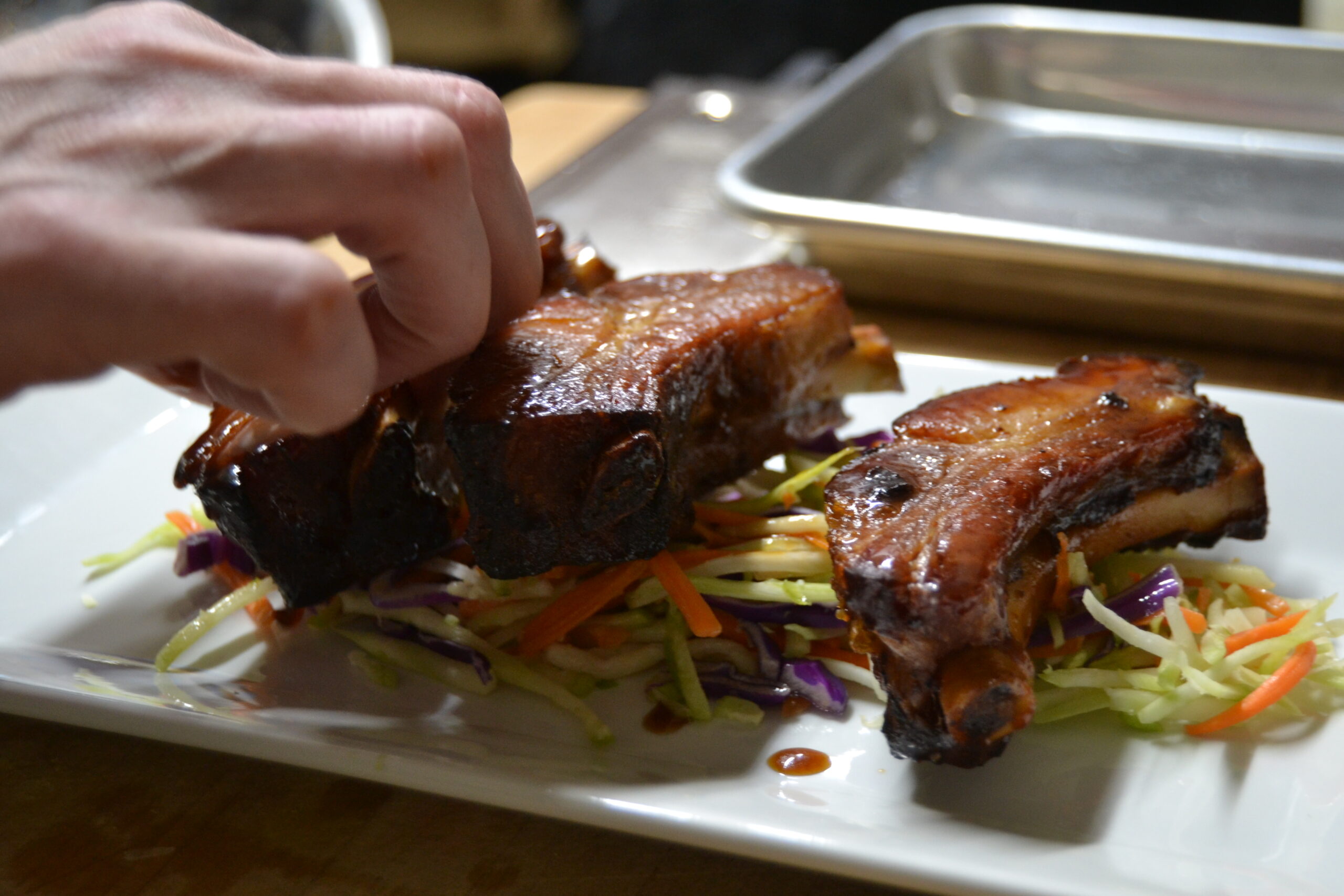 Chef Danny Kowal in the kitchen at DJ's Dockside